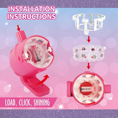 Magic Stickers Drill Machine Makeup Hair Accessories Stickers Toys