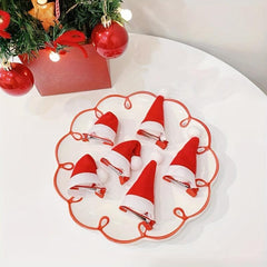 Mini Christmas Hat Hairpin Photo Decoration Plush Edge Clip
