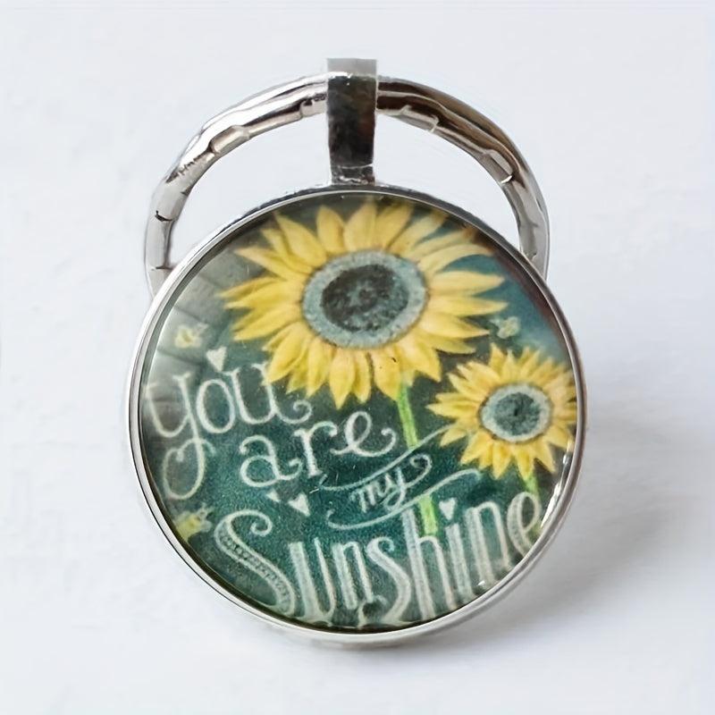 Sunflower Keychain Banquet Jewelry Gift For Boys Girls