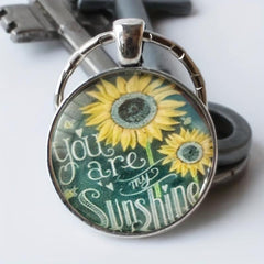 Sunflower Keychain Banquet Jewelry Gift For Boys Girls