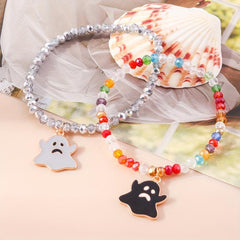 Halloween Ghost Beaded Bracelet Set Funny Ghost Hand Unisex Couple Jewelry