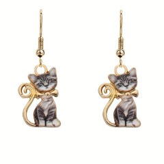Funny Cat Earrings Versatile Ear Hooks