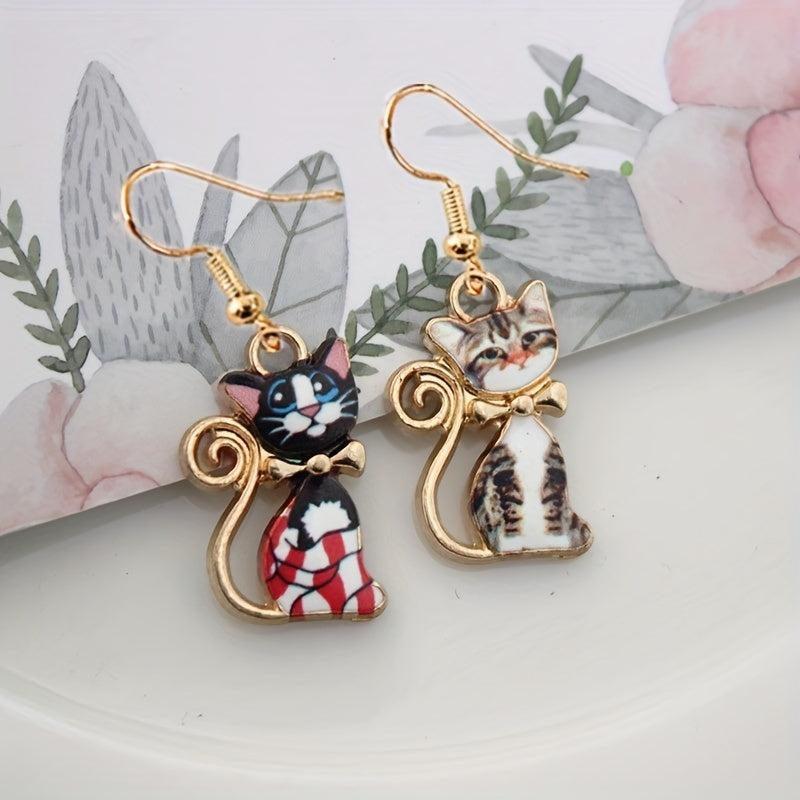 Funny Cat Earrings Versatile Ear Hooks