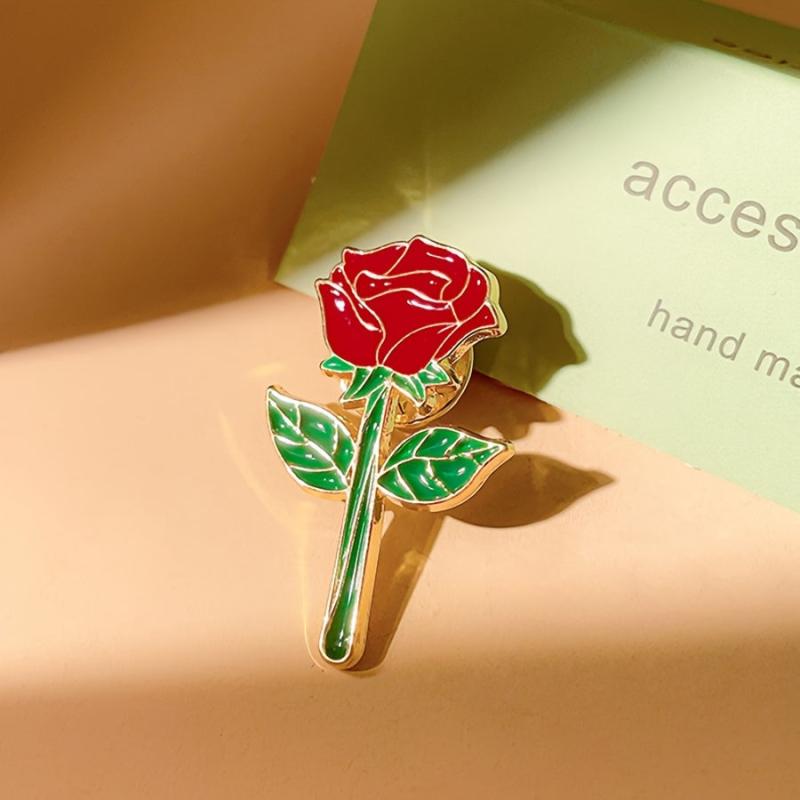 Japanese Rose Flower Brooch Creative Bag Accessory for Friends