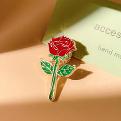 Japanese Rose Flower Brooch Creative Bag Accessory for Friends