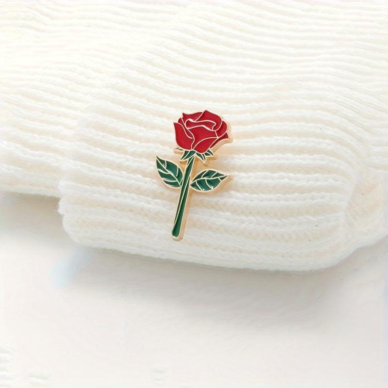 Japanese Rose Flower Brooch Creative Bag Accessory for Friends