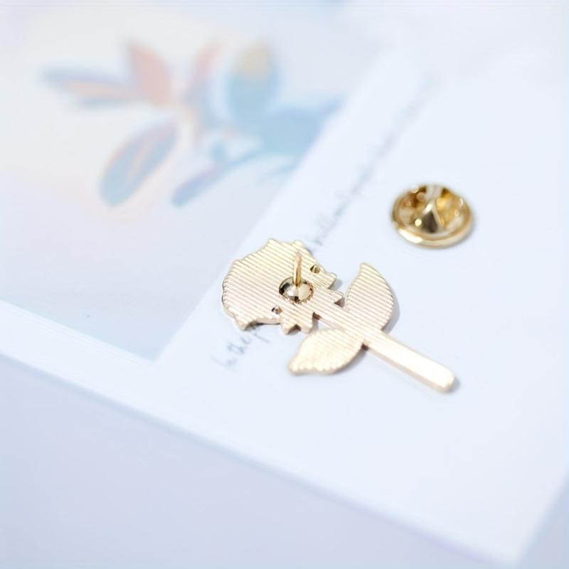 Japanese Rose Flower Brooch Creative Bag Accessory for Friends
