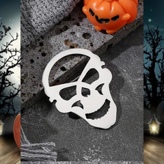 Steel Ghost Head Brooch Scarf Clip Halloween Jewelry