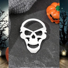 Steel Ghost Head Brooch Scarf Clip Halloween Jewelry