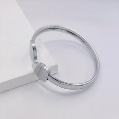 Vintage Chinese Style Stainless Steel Bangle