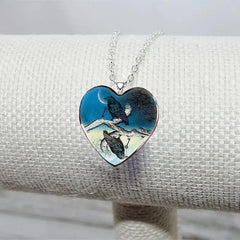 Creative Crow Necklace Retro Heart Pendant Halloween Christmas Gift