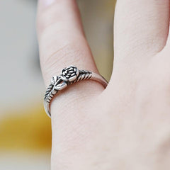 Retro Old fashioned Rose Ring Ladies Jewelry