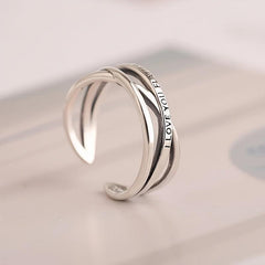 Intertwined Ring Party Jewelry Adjustable Index Finger Open Ring