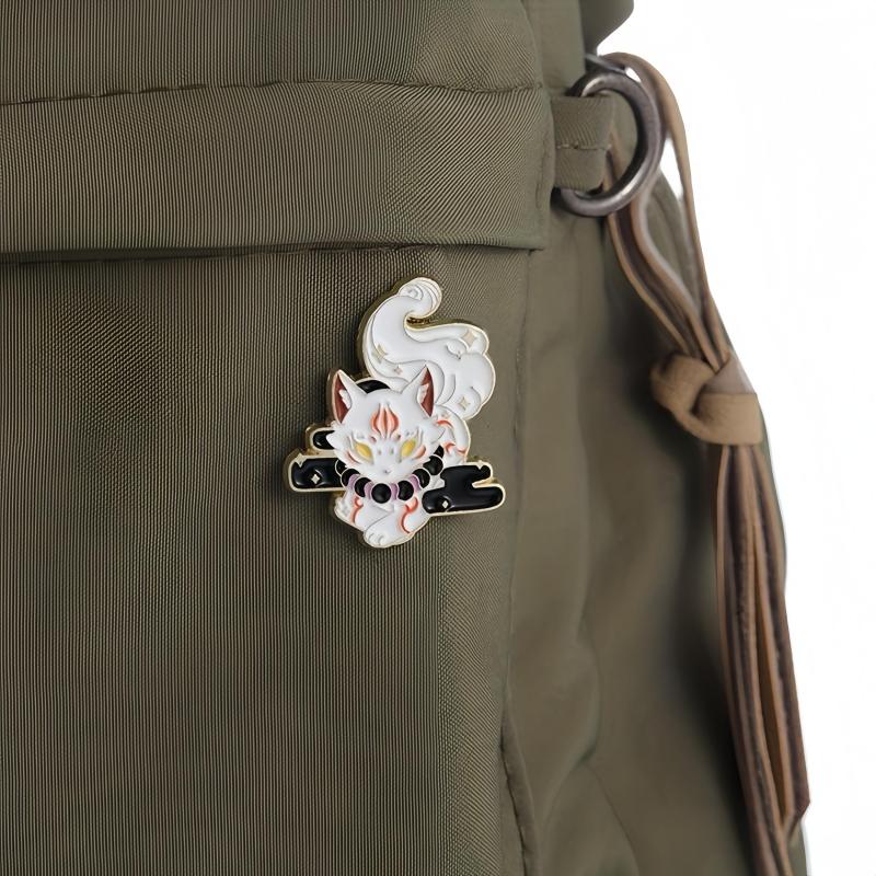 Fox Enamel Brooch For Men Women For Backpacks Costumes