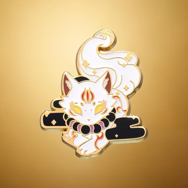 Fox Enamel Brooch For Men Women For Backpacks Costumes