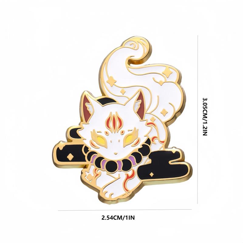 Fox Enamel Brooch For Men Women For Backpacks Costumes