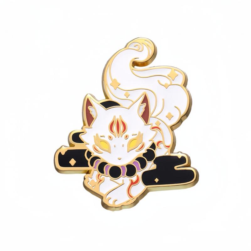 Fox Enamel Brooch For Men Women For Backpacks Costumes