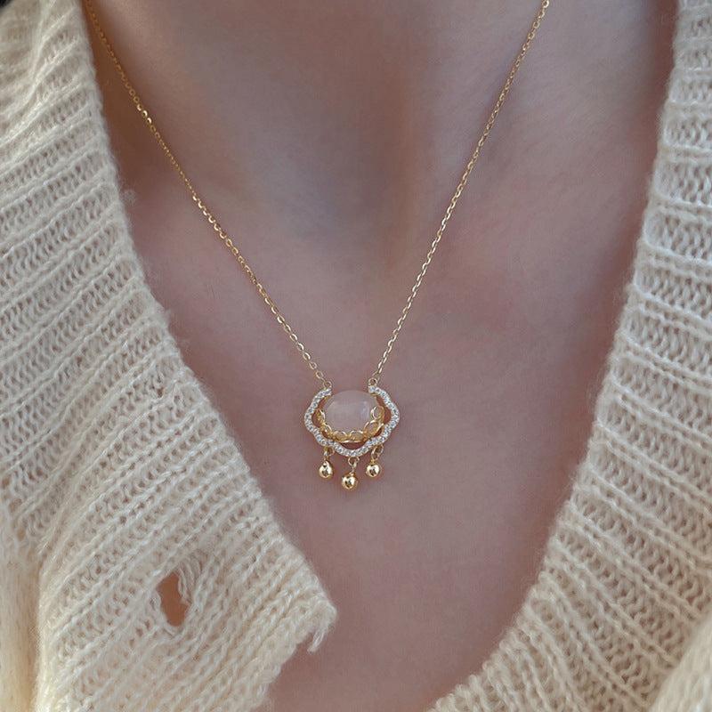 Safe Lock Necklace Pendant Clavicle Chain Creative Women Necklace