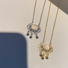 Safe Lock Necklace Pendant Clavicle Chain Creative Women Necklace