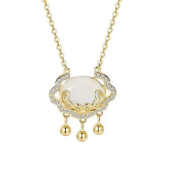 Safe Lock Necklace Pendant Clavicle Chain Creative Women Necklace