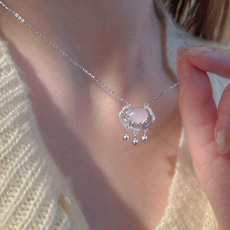 Safe Lock Necklace Pendant Clavicle Chain Creative Women Necklace