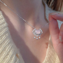 Safe Lock Necklace Pendant Clavicle Chain Creative Women Necklace