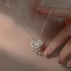 Safe Lock Necklace Pendant Clavicle Chain Creative Women Necklace