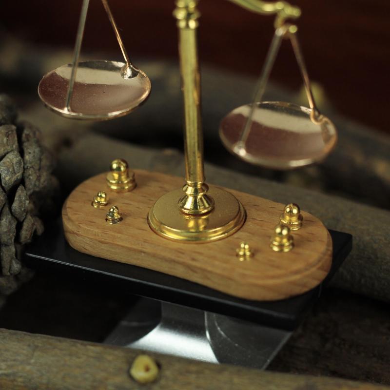 Mini Doll House Accessories Simulation Alloy Scales Family Toy Puzzle Model
