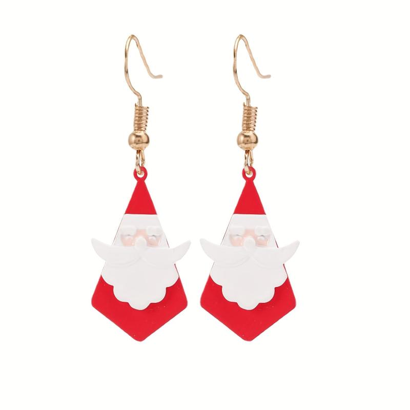 Santa Claus Dangle Earrings - Fun Holiday Party Accessory
