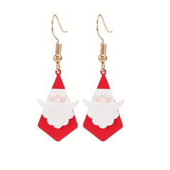 Santa Claus Dangle Earrings - Fun Holiday Party Accessory