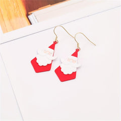 Santa Claus Dangle Earrings - Fun Holiday Party Accessory