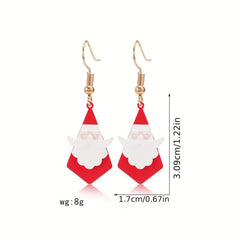 Santa Claus Dangle Earrings - Fun Holiday Party Accessory