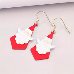 Santa Claus Dangle Earrings - Fun Holiday Party Accessory
