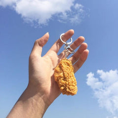 Simulation Fried Chicken Leg PVC Keychain Pendant Toy