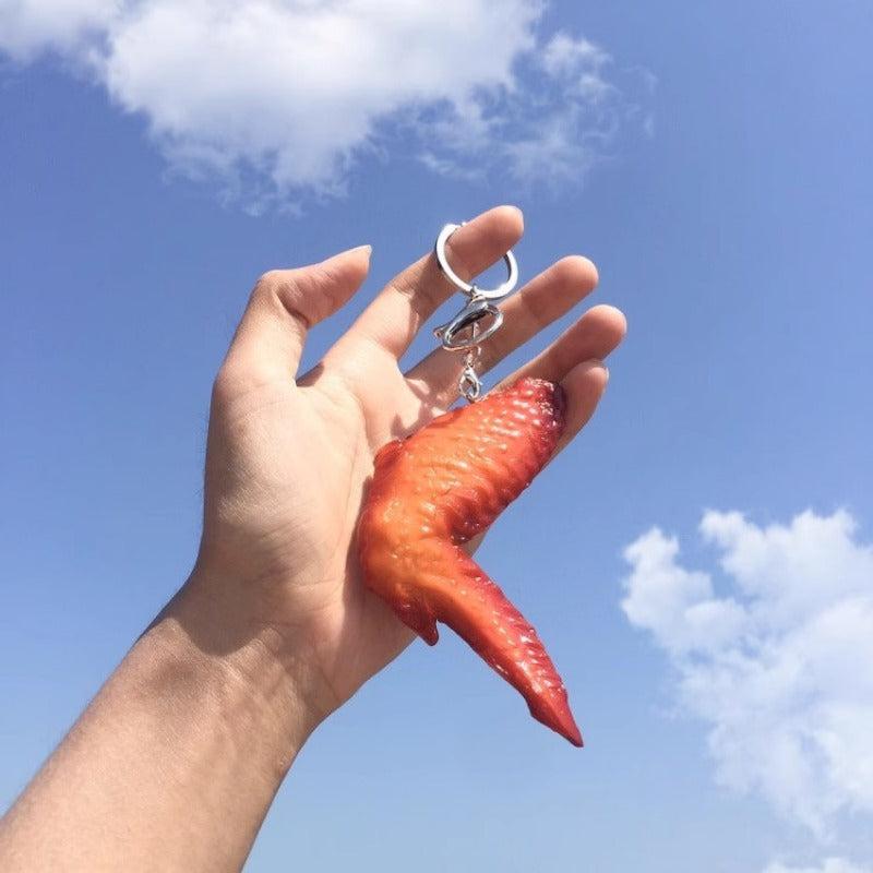Simulation Fried Chicken Leg PVC Keychain Pendant Toy