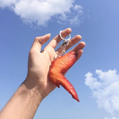 Simulation Fried Chicken Leg PVC Keychain Pendant Toy