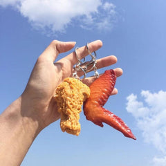 Simulation Fried Chicken Leg PVC Keychain Pendant Toy