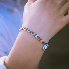 Heart Shaped Magnet Attraction Bracelet For Couples Stainless Steel