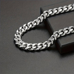 Men's 8mm Stainless Steel Cuban Chain 16 18 20inch