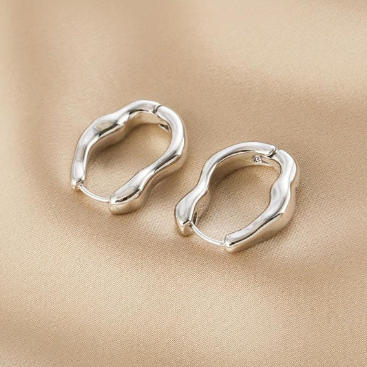 Metal Irregular Geometric Earrings Jewelry
