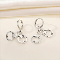 Alloy Handcuffs Dangling Earrings Cartoon Drop Earrings