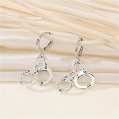 Alloy Handcuffs Dangling Earrings Cartoon Drop Earrings