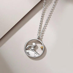 Little Prince And Fox Couple Necklace Birthday Gift Niche Pendant