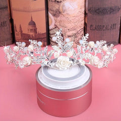 Girls Crown Necklace Earrings 3 Piece Bride Headwear Wedding Dress Accessories