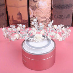 Girls Crown Necklace Earrings 3 Piece Bride Headwear Wedding Dress Accessories