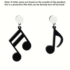 Musical Note Earrings Funny Asymmetrical Stud Dangle Party Jewelry