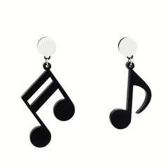 Musical Note Earrings Funny Asymmetrical Stud Dangle Party Jewelry