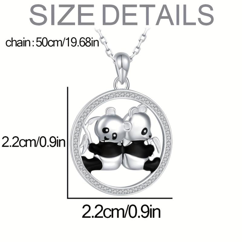 Creative Panda Pendant Necklace Animal Jewelry Panda Necklace Gift