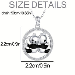 Creative Panda Pendant Necklace Animal Jewelry Panda Necklace Gift