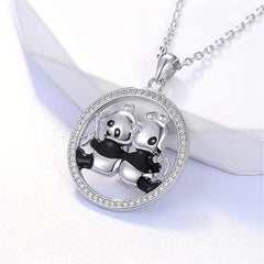 Creative Panda Pendant Necklace Animal Jewelry Panda Necklace Gift